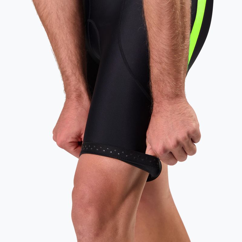 Pantaloncini da ciclismo Rogelli Core Bib Short da uomo nero/giallo fluo 5