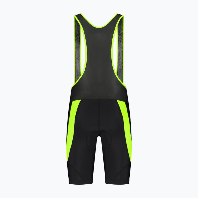 Pantaloncini da ciclismo Rogelli Core Bib Short da uomo nero/giallo fluo 7