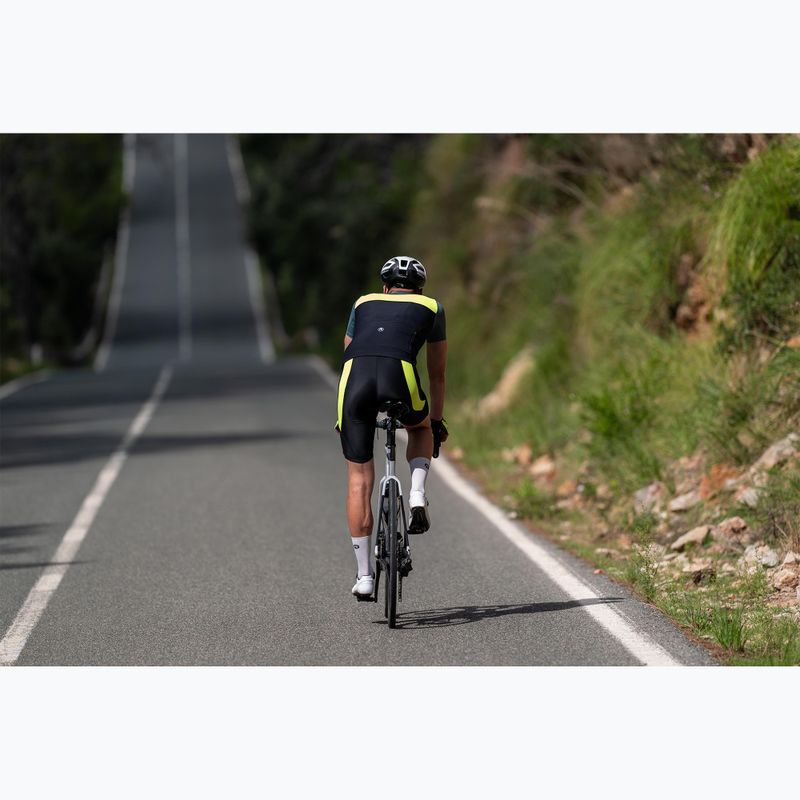 Pantaloncini da ciclismo Rogelli Core Bib Short da uomo nero/giallo fluo 10