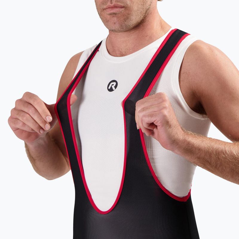 Pantaloncini da ciclismo Rogelli Core Bib Short da uomo nero/rosso 3
