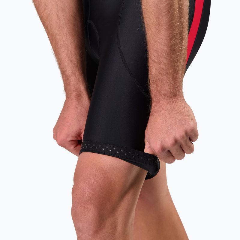 Pantaloncini da ciclismo Rogelli Core Bib Short da uomo nero/rosso 5