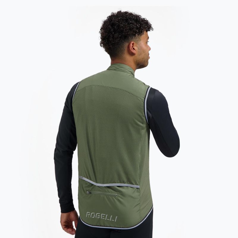 Gilet da ciclismo uomo Rogelli Core army green 2