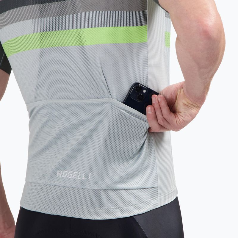 Maglietta da ciclismo da uomo Rogelli Hero II grey/lime 4