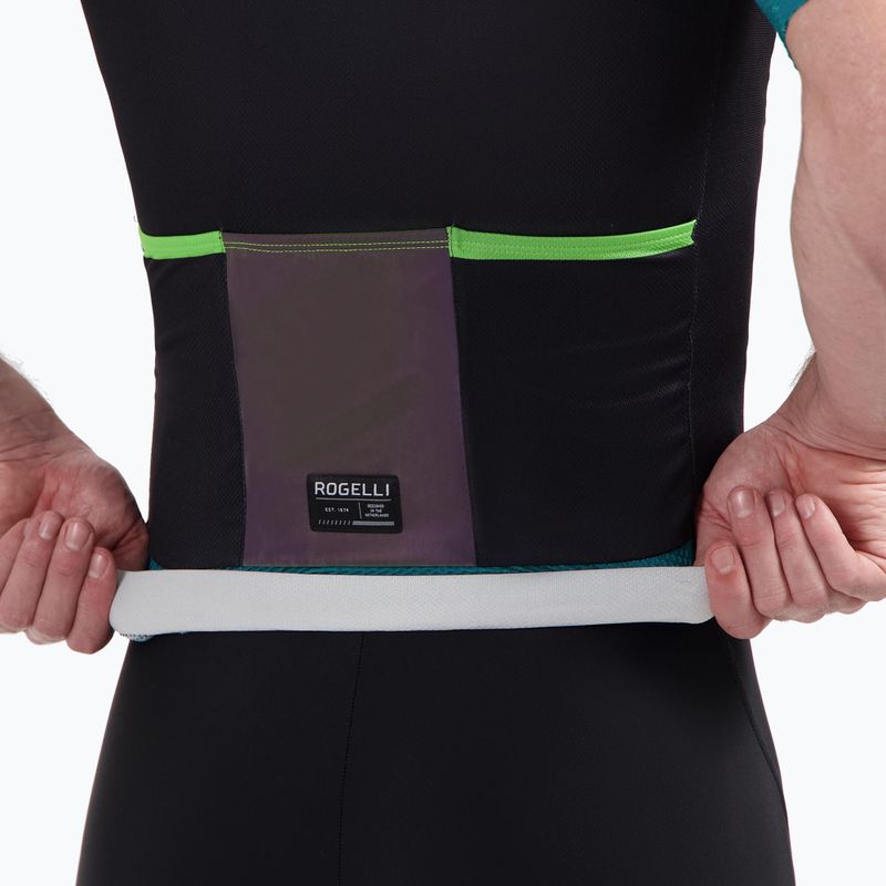 Maglietta da ciclismo da uomo Rogelli Fast black/teal/green 4