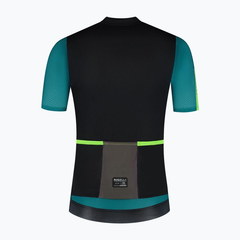 Maglietta da ciclismo da uomo Rogelli Fast black/teal/green 7