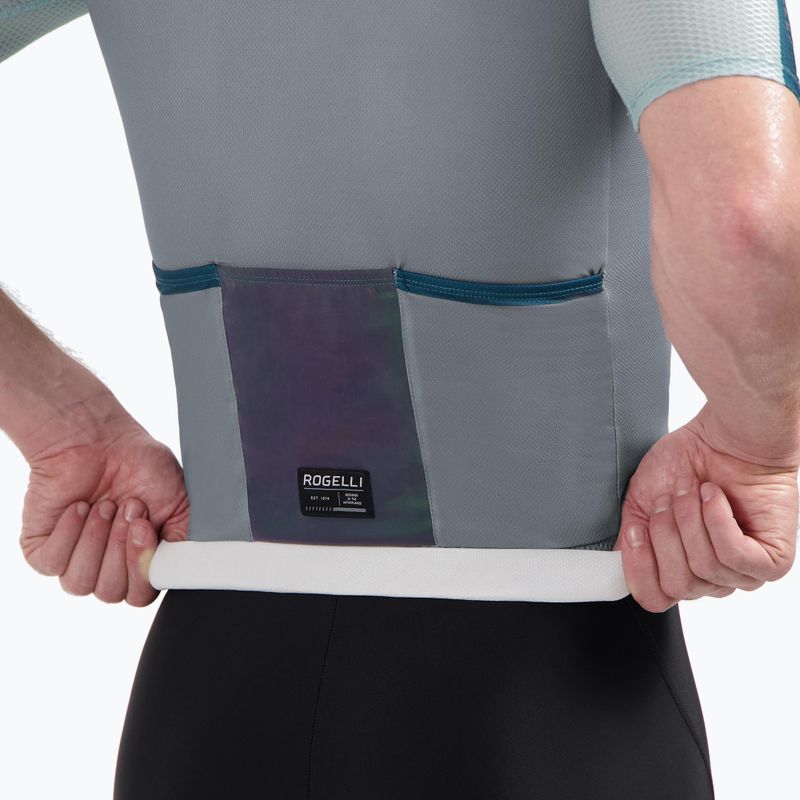Maglietta da ciclismo da uomo Rogelli Fast grey/dusty teal/teal 4