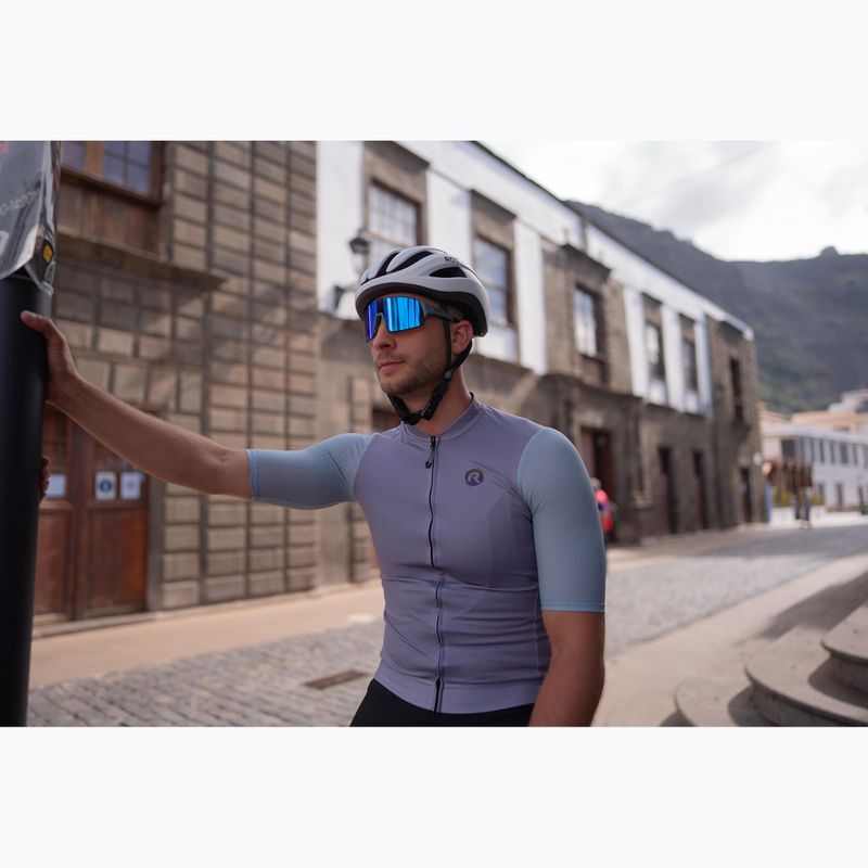 Maglietta da ciclismo da uomo Rogelli Fast grey/dusty teal/teal 10