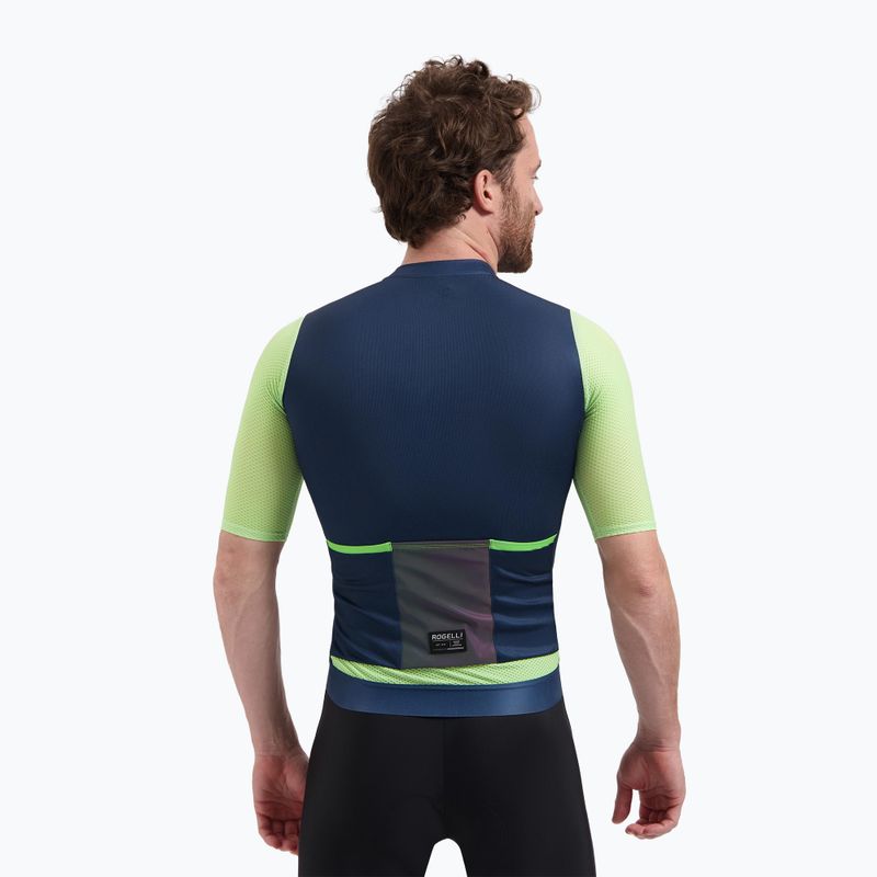 Maglietta da ciclismo da uomo Rogelli Fast blue/lime 2