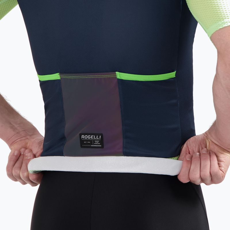 Maglietta da ciclismo da uomo Rogelli Fast blue/lime 3