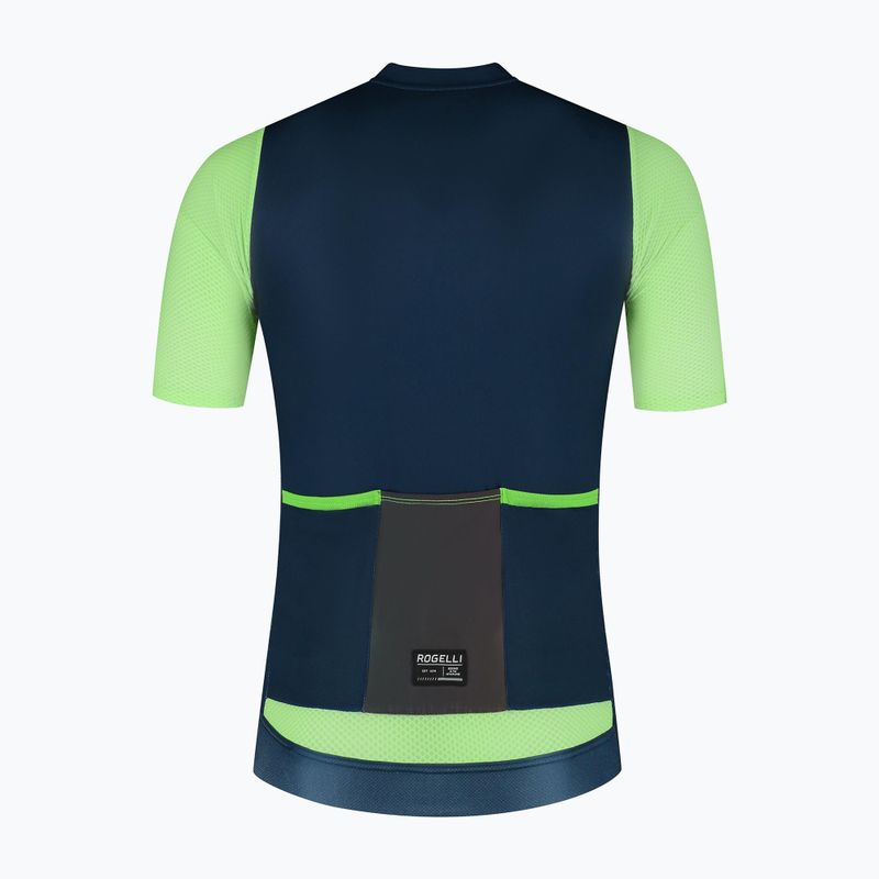Maglietta da ciclismo da uomo Rogelli Fast blue/lime 6