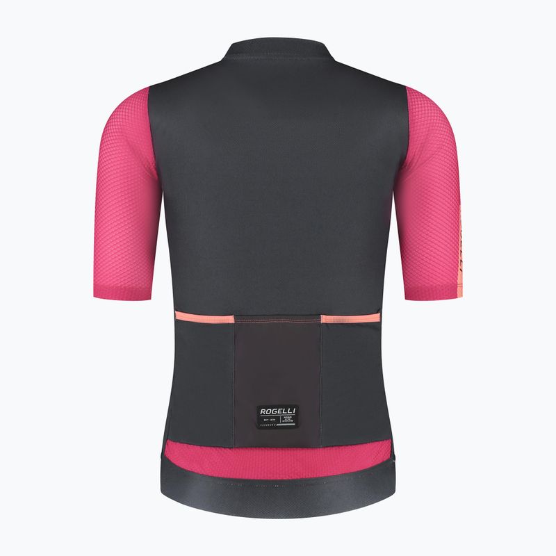 Maglia da ciclismo da donna Rogelli Fast ebony/pink/coral 7