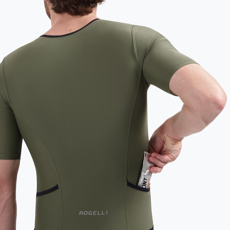 Body da triathlon Rogelli Florida Tri Suit black/army green 7