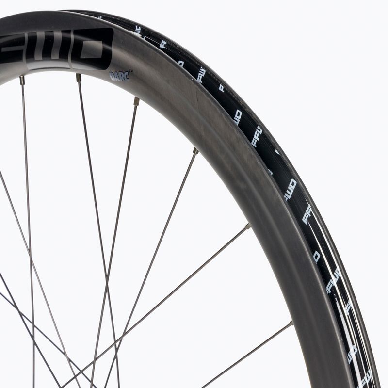 FFWD Carbon Tyro FCC SP 24H/24H DBCL 12 mm TA 11SP Shimano ruote da bicicletta grigie 5