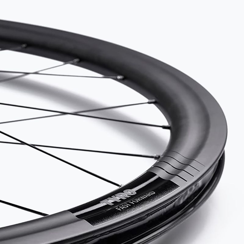 FFWD Carbon Tyro FCC SP 24H/24H DBCL 12 mm TA 11SP Shimano ruote da bicicletta grigie 10
