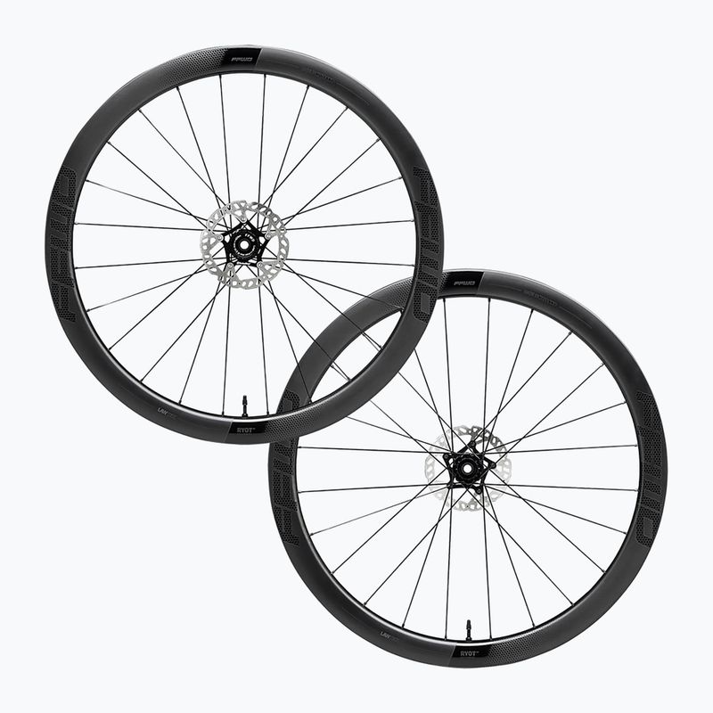 FFWD Carbon RYOT44 FCC SP 24H/24H MBL DBCL 12 mm TA 11SP Shimano ruote da bicicletta 9