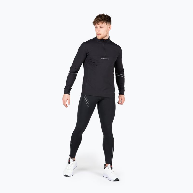 Maniche lunghe da allenamento da uomo Gorilla Wear Noxen nero 2