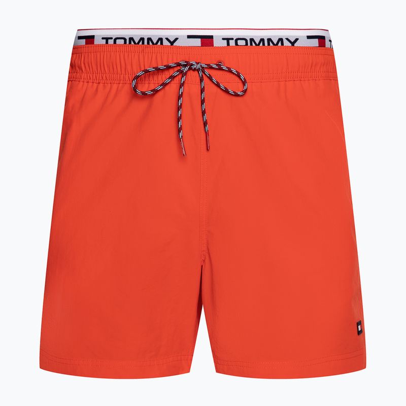 Pantaloncini da bagno Tommy Hilfiger DW Medium con coulisse, audacemente scarlatto, da uomo