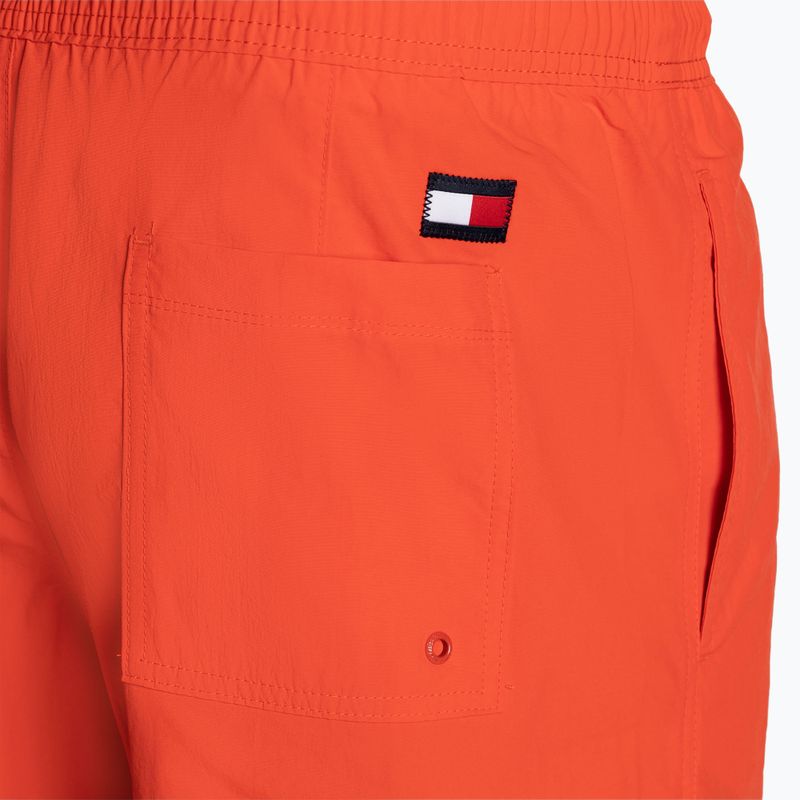 Pantaloncini da bagno Tommy Hilfiger DW Medium con coulisse, audacemente scarlatto, da uomo 4