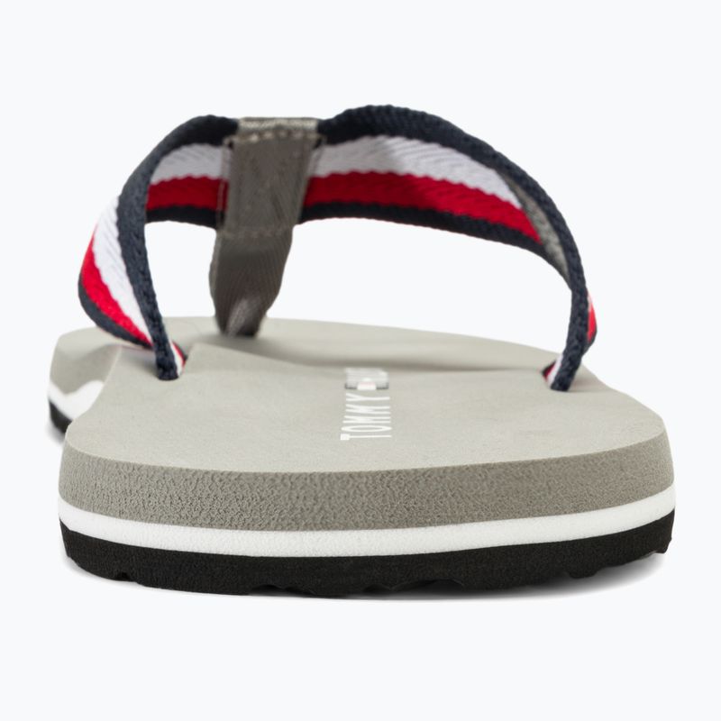Tommy Hilfiger Corporate Beach Sandal da uomo infradito argento antico 6