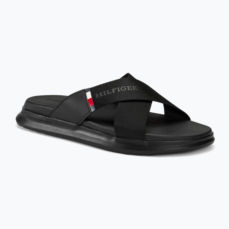 Sandalo da spiaggia Tommy Hilfiger Comfort Criss Cross Uomo nero