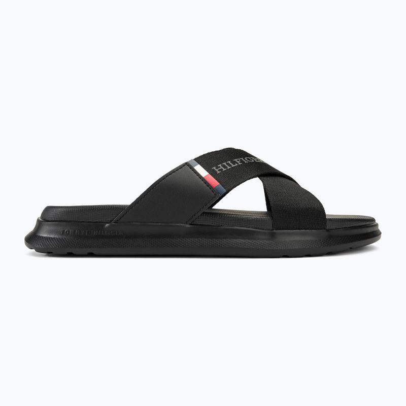 Sandalo da spiaggia Tommy Hilfiger Comfort Criss Cross Uomo nero 2