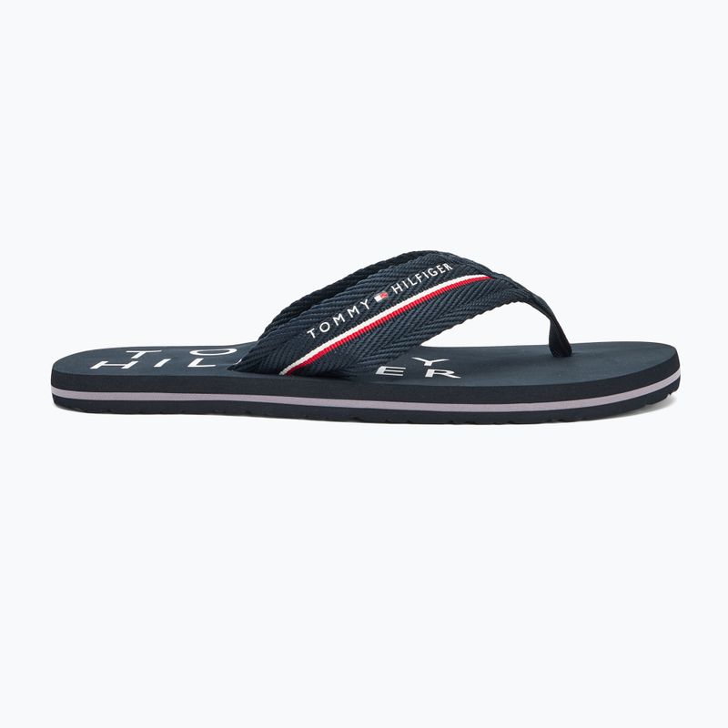 Tommy Hilfiger Web Beach Sandal uomo infradito desert sky 2