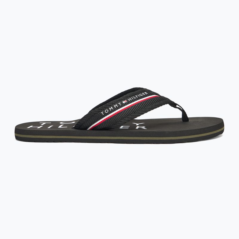 Tommy Hilfiger Web Beach Sandal uomo nero infradito 2