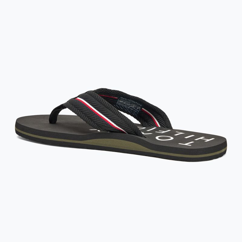 Tommy Hilfiger Web Beach Sandal uomo nero infradito 3