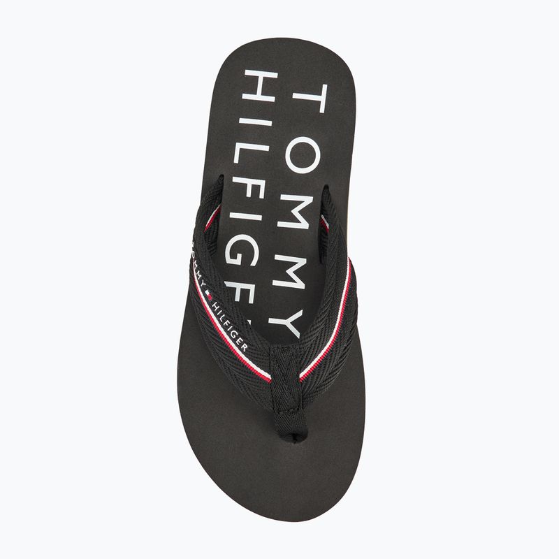 Tommy Hilfiger Web Beach Sandal uomo nero infradito 5