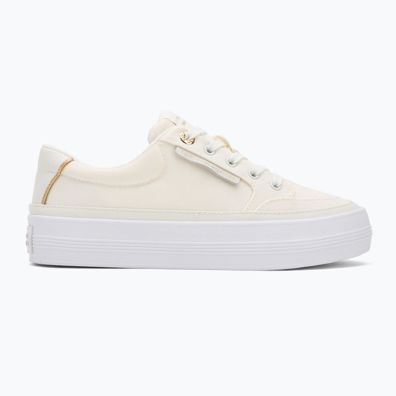 Tommy Hilfiger Essential Vulc Textile YBL scarpe da ginnastica da donna ecru 2