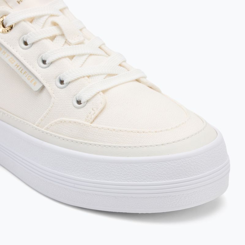 Tommy Hilfiger Essential Vulc Textile YBL scarpe da ginnastica da donna ecru 7