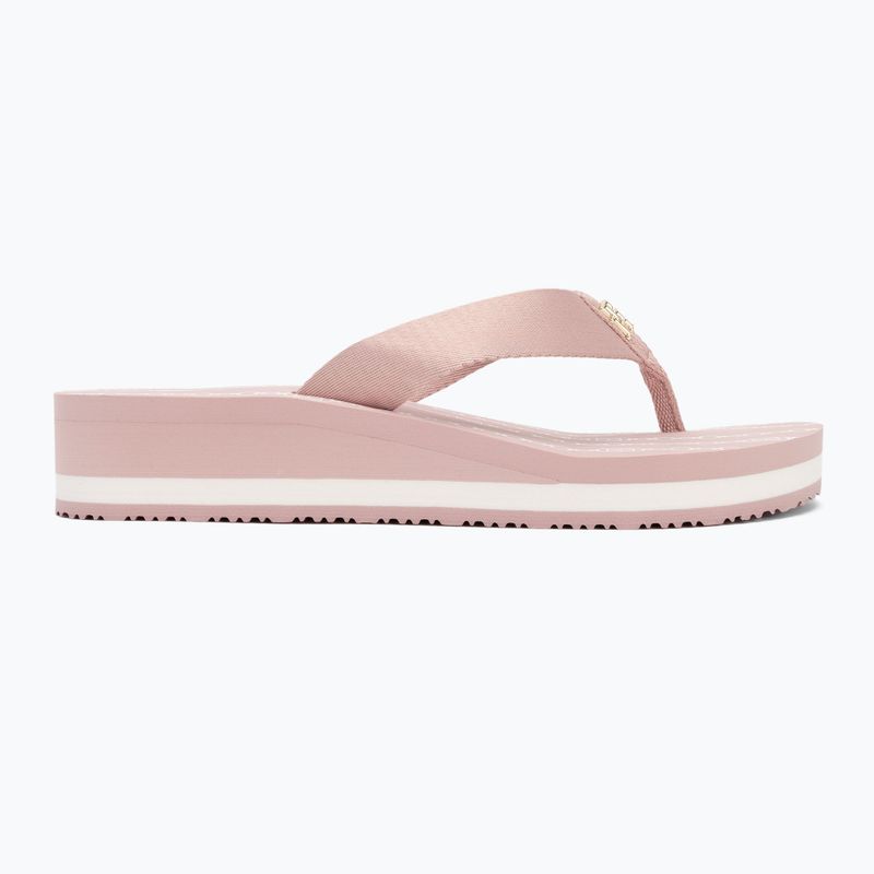 Tommy Hilfiger Donna Im Th Chainprint Midwedge Sandal rosa nebbioso 2