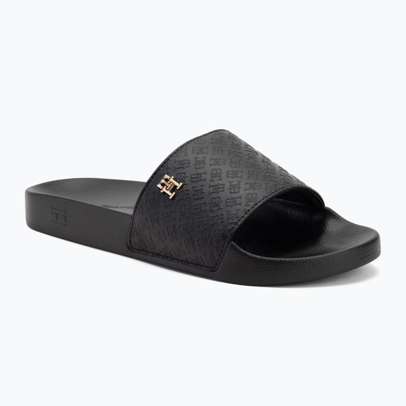 Tommy Hilfiger infradito da donna Monogram Poolside nero