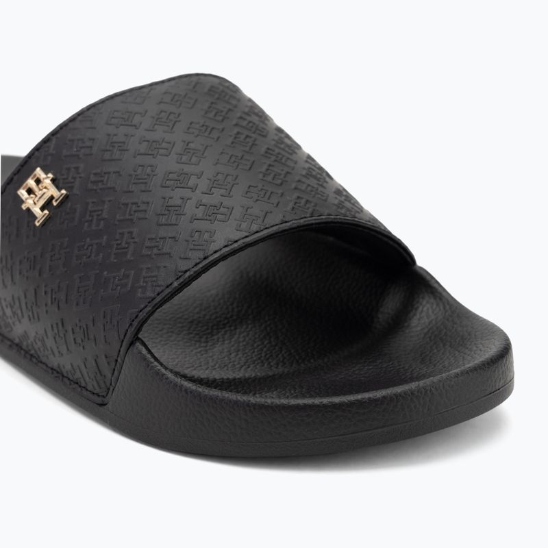 Tommy Hilfiger infradito da donna Monogram Poolside nero 7