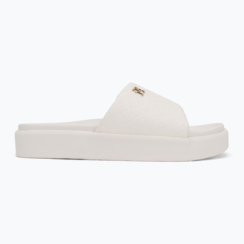 Tommy Hilfiger infradito donna Platform Monogram Poolslide bianco antico 2