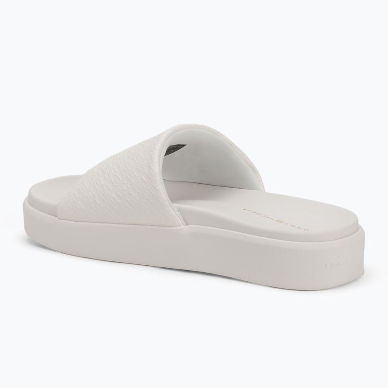 Tommy Hilfiger infradito donna Platform Monogram Poolslide bianco antico 3