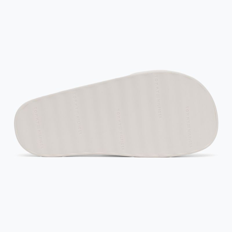 Tommy Hilfiger infradito donna Platform Monogram Poolslide bianco antico 4