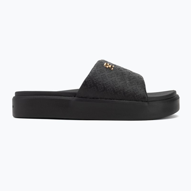 Tommy Hilfiger infradito donna Platform Monogram Poolslide nero 2