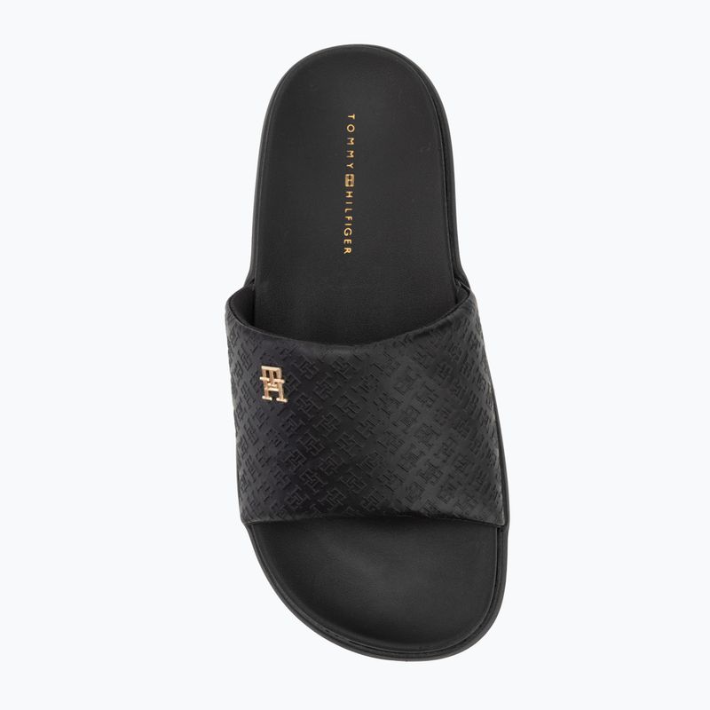 Tommy Hilfiger infradito donna Platform Monogram Poolslide nero 5