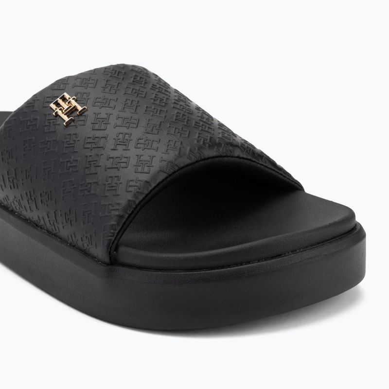 Tommy Hilfiger infradito donna Platform Monogram Poolslide nero 7