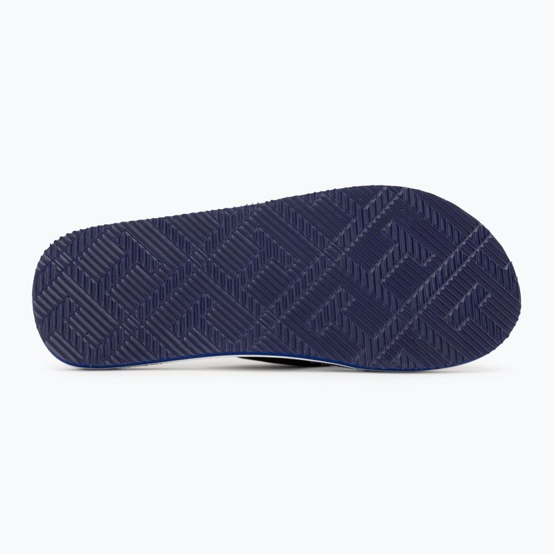 Tommy Hilfiger Uomo Sandalo da spiaggia in pelle nero infradito 4
