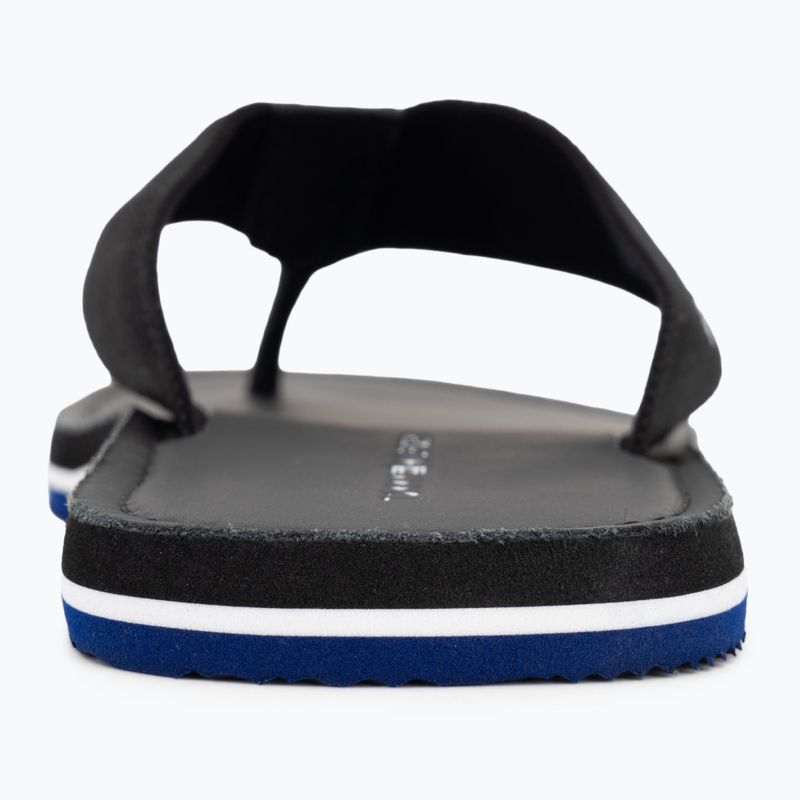 Tommy Hilfiger Uomo Sandalo da spiaggia in pelle nero infradito 6