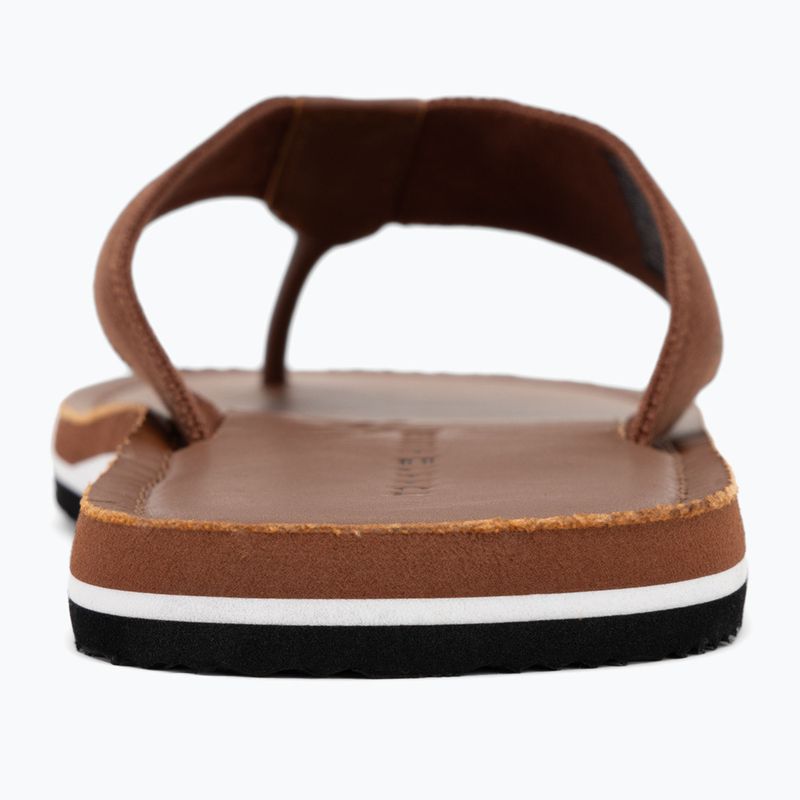 Tommy Hilfiger Leather Beach Sandal da uomo, infradito invernale cognac 6