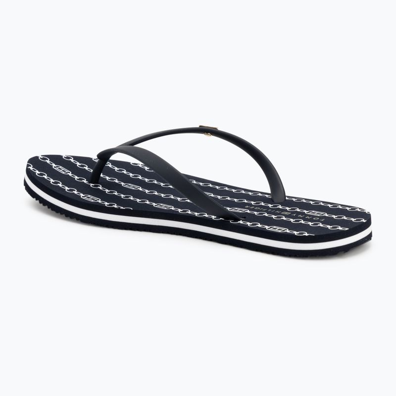 Tommy Hilfiger infradito donna Strap Beach Sandal blu spaziale 3
