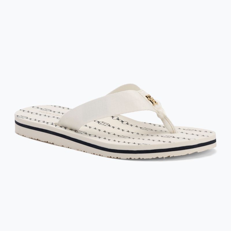 Tommy Hilfiger infradito donna Chain Print Beach Sandal avorio
