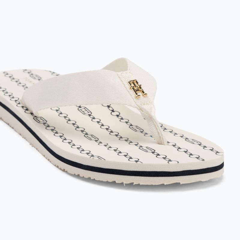 Tommy Hilfiger infradito donna Chain Print Beach Sandal avorio 7