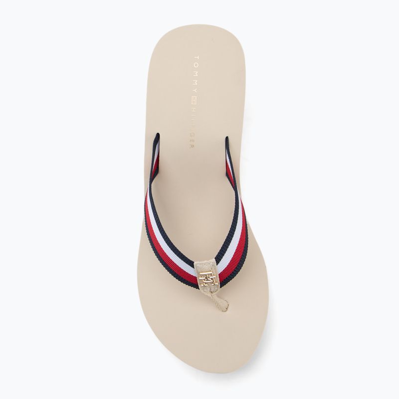Tommy Hilfiger donna Corporate Wedge Beach Sandal infradito in mussola 5