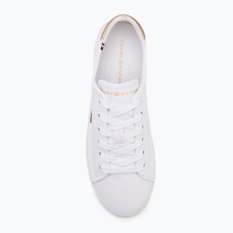 Tommy Hilfiger scarpe da ginnastica da donna Vulc Canvas Lace Up bianco 5