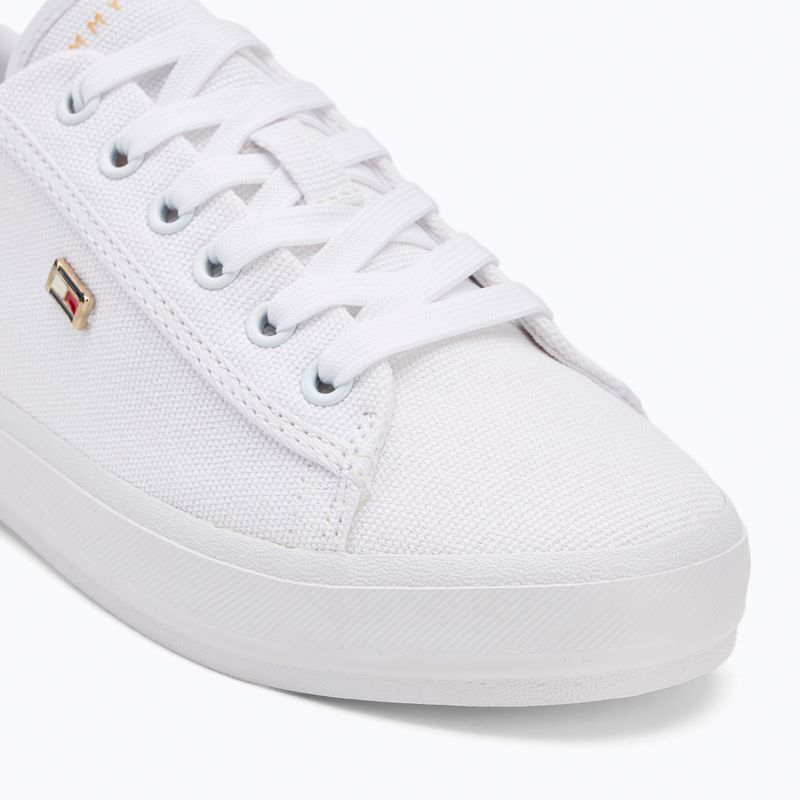 Tommy Hilfiger scarpe da ginnastica da donna Vulc Canvas Lace Up bianco 7