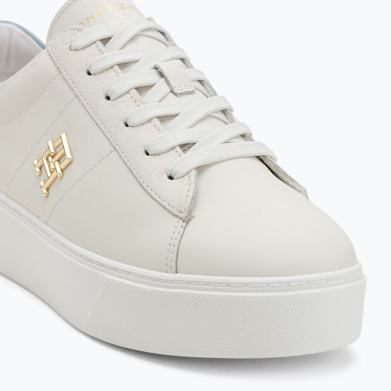Scarpe Tommy Hilfiger Platform Court donna ecrù/blu chiaro 7